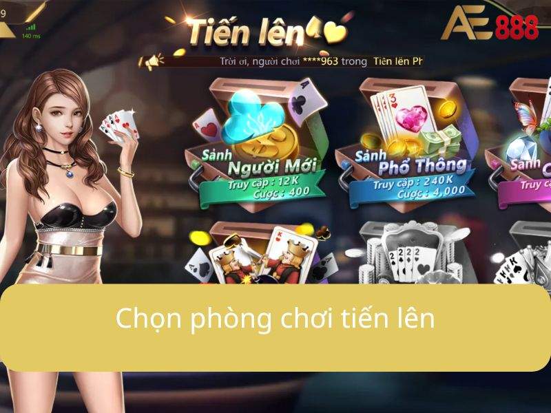 Người chơi sau khi vào trò chơi thì chọn phòng chơi có số tiền cược phù hợp Người chơi sau khi vào trò chơi thì chọn phòng chơi có số tiền cược phù hợp