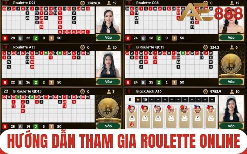 Hướng dẫn tham gia chơi Roulette online tại AE888